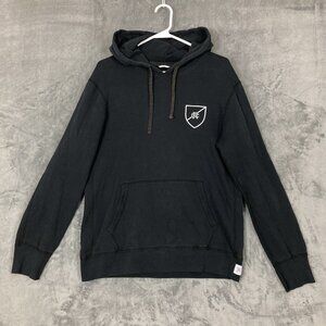 Reigning Champ Mens Lightweight Terry Pullover Hoodie Size M Black Pima Cotton